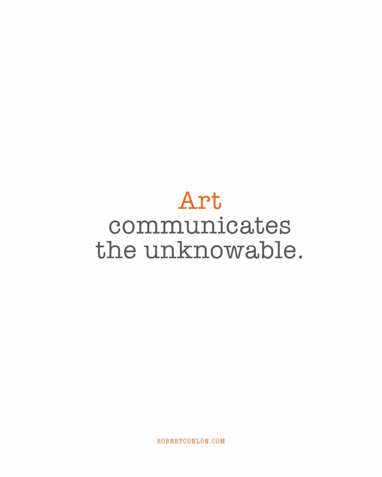 art communicates the unknowable